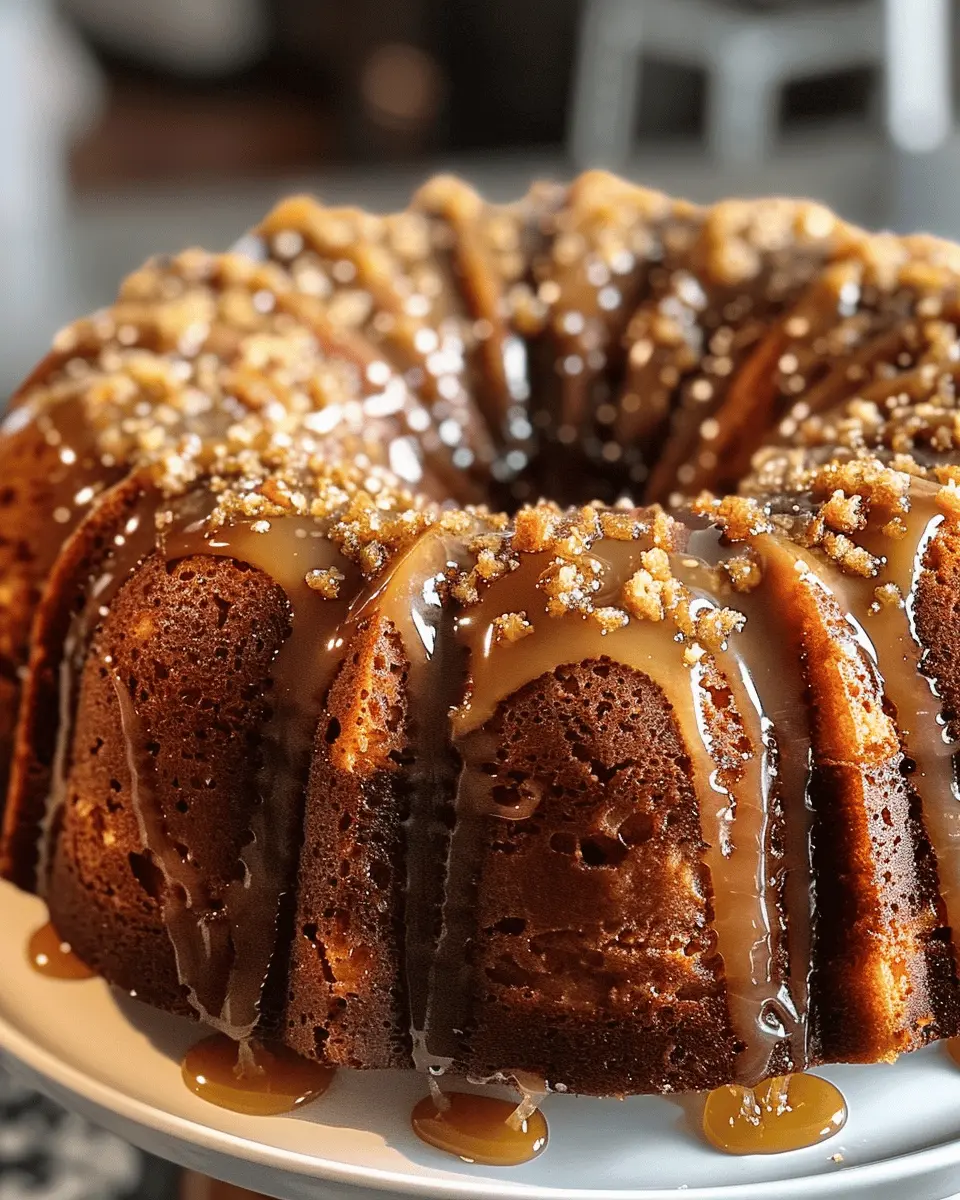 Brown Sugar Glazed Apple Bundt Cake