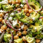 Chickpea Feta Avocado Salad