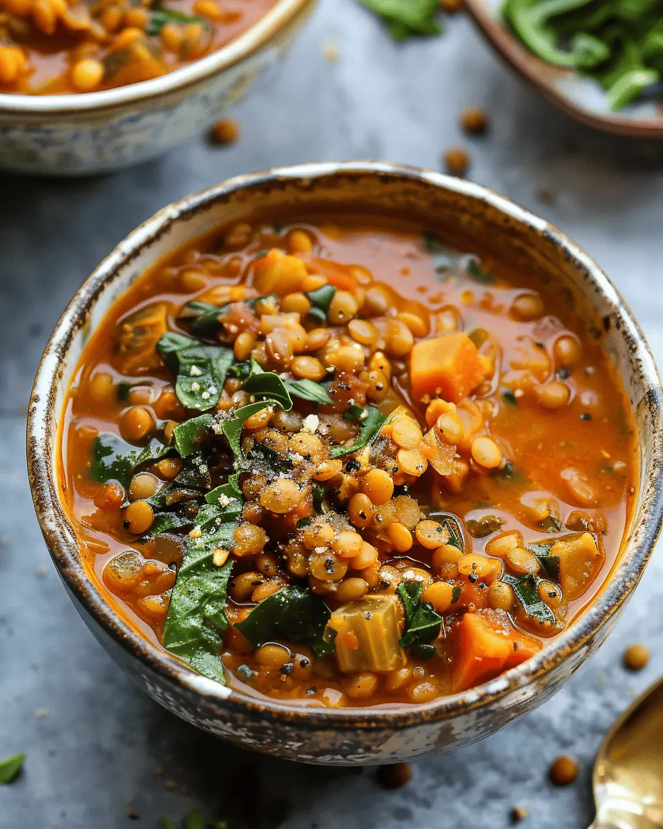 Damn Good Vegan Lentil Soup