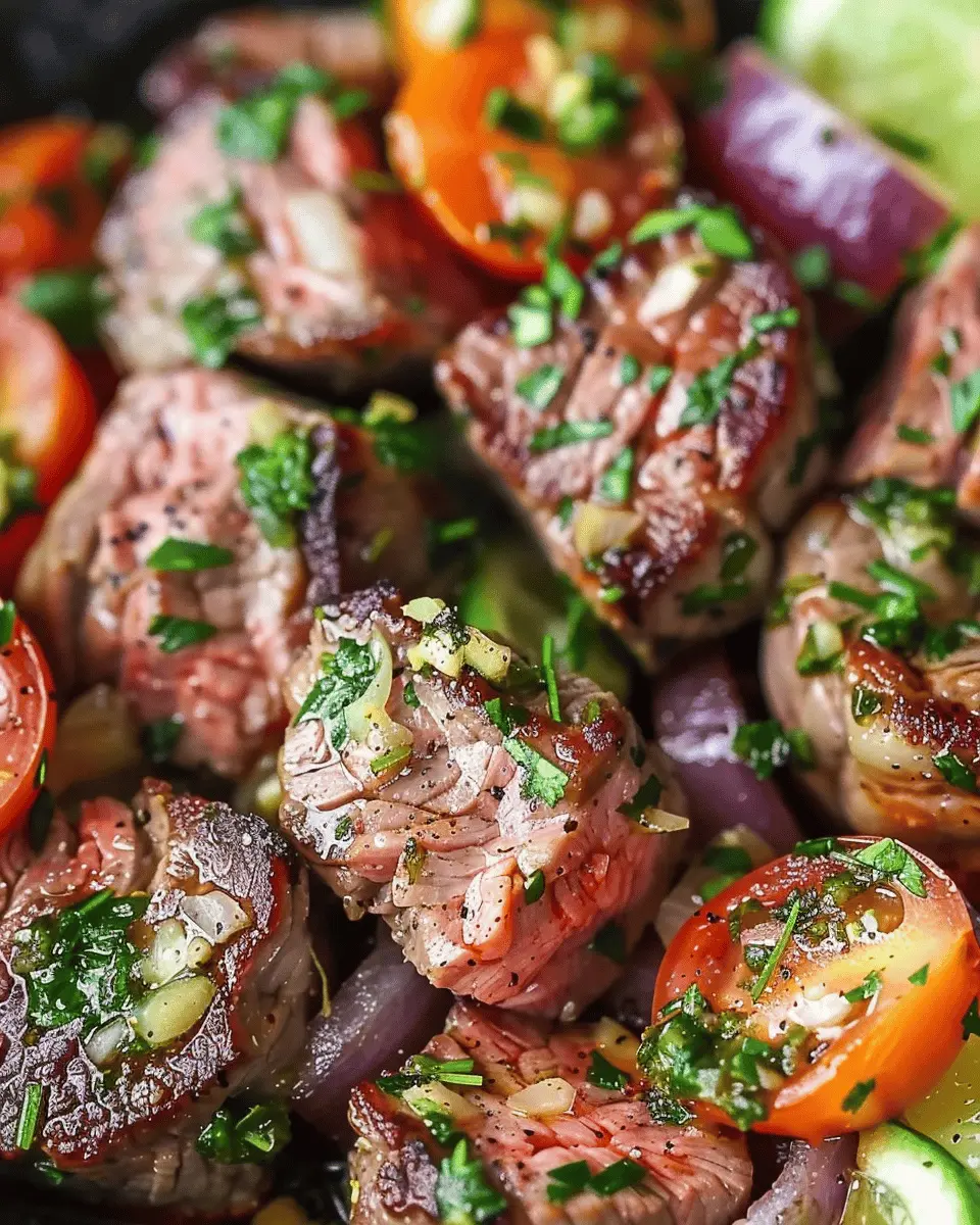 Juicy Steak Bites with Garlic Butter & Parmesan
