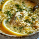 Mediterranean Lemon Chicken Soup