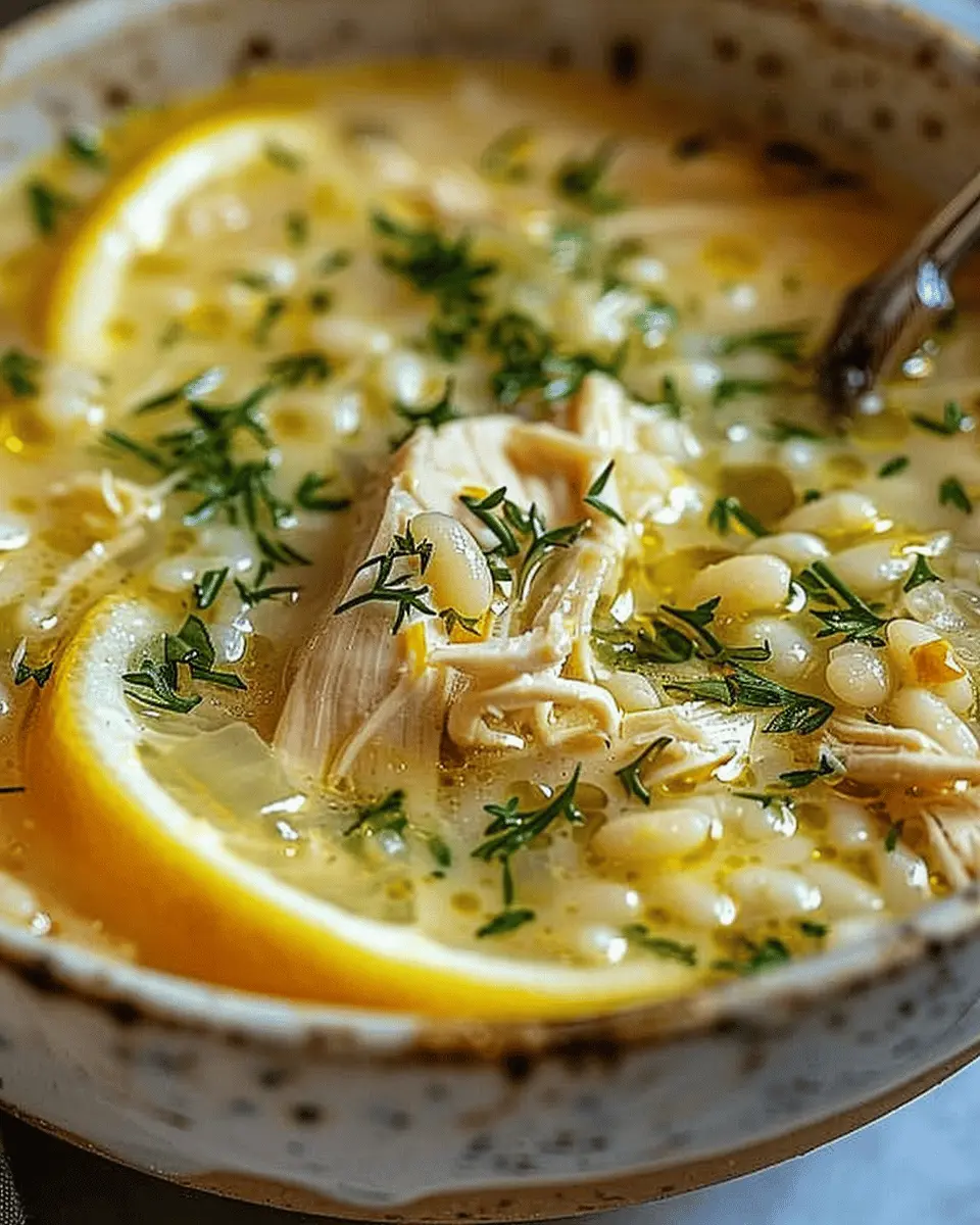 Mediterranean Lemon Chicken Soup
