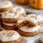 Pumpkin Cookies with Cream Cheese Frosting
