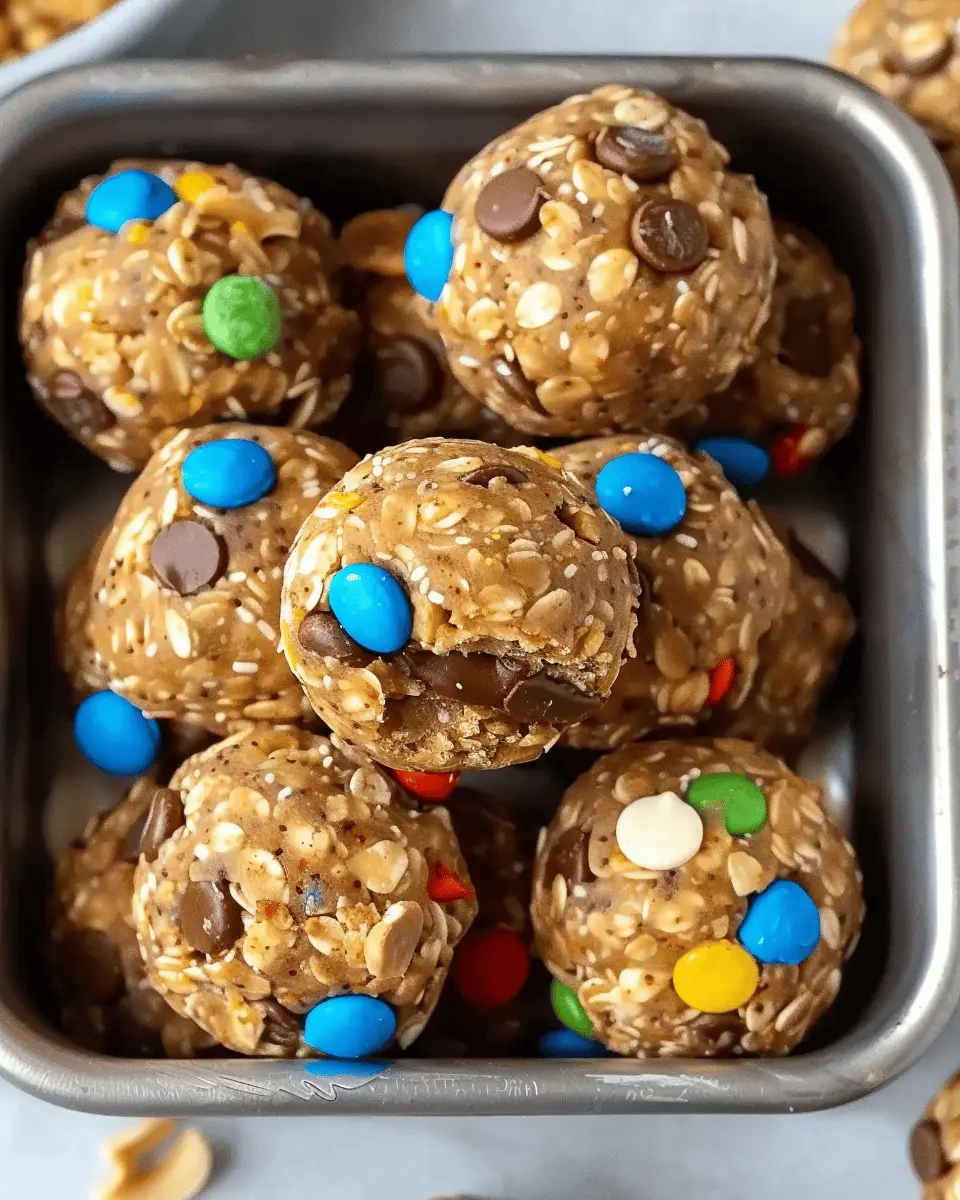 Quick Monster Cookie Protein Balls