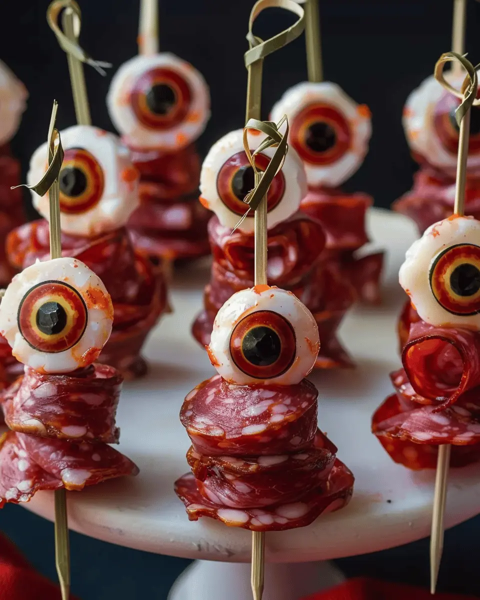 Skewered Salami Eyeballs