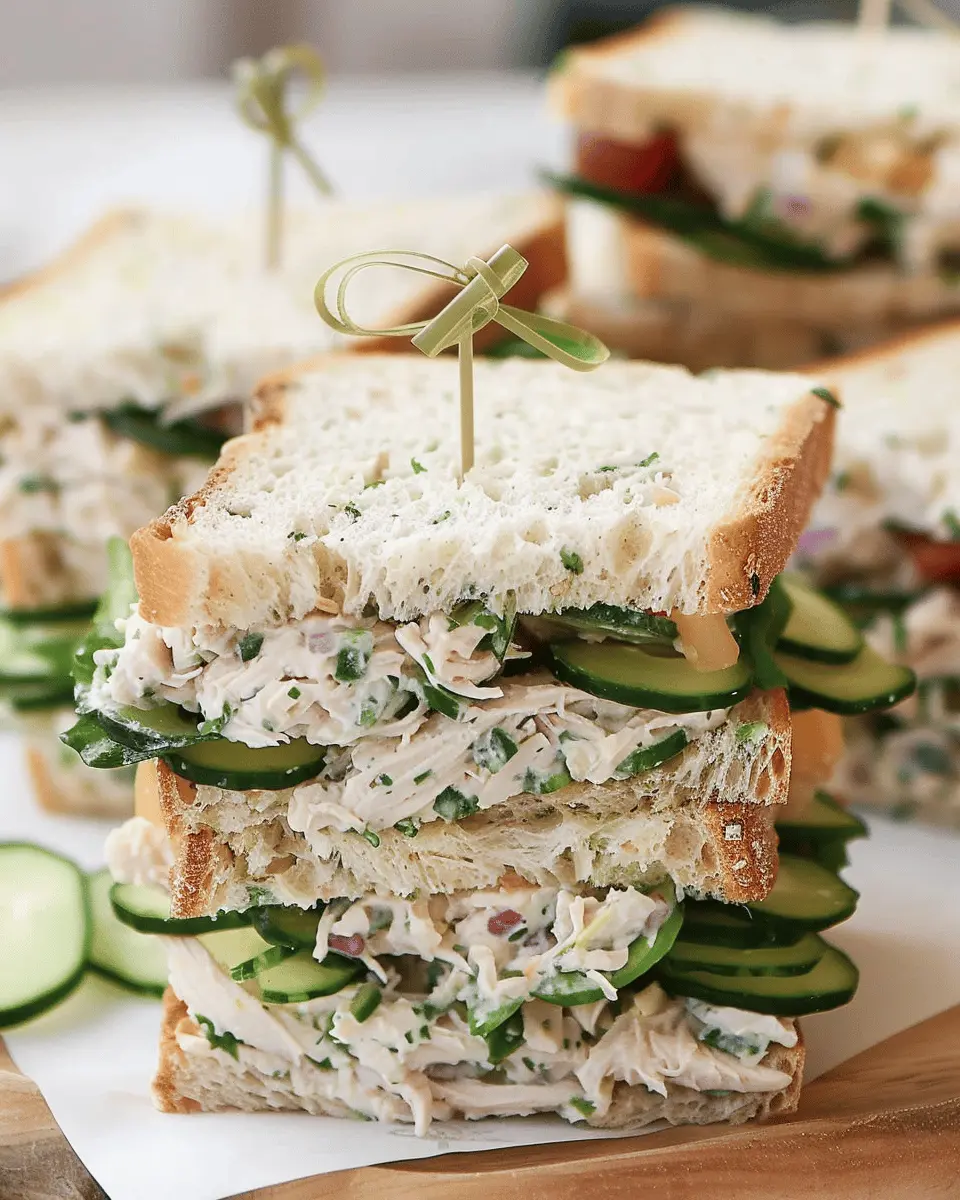 Herbed Chicken Salad Tea Sandwiches