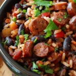 Hearty Black Beans and Rice with Sausage