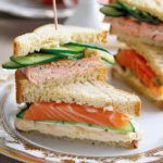 Smoked Salmon, Cucumber & Pickled Ginger Tea Sandwiches