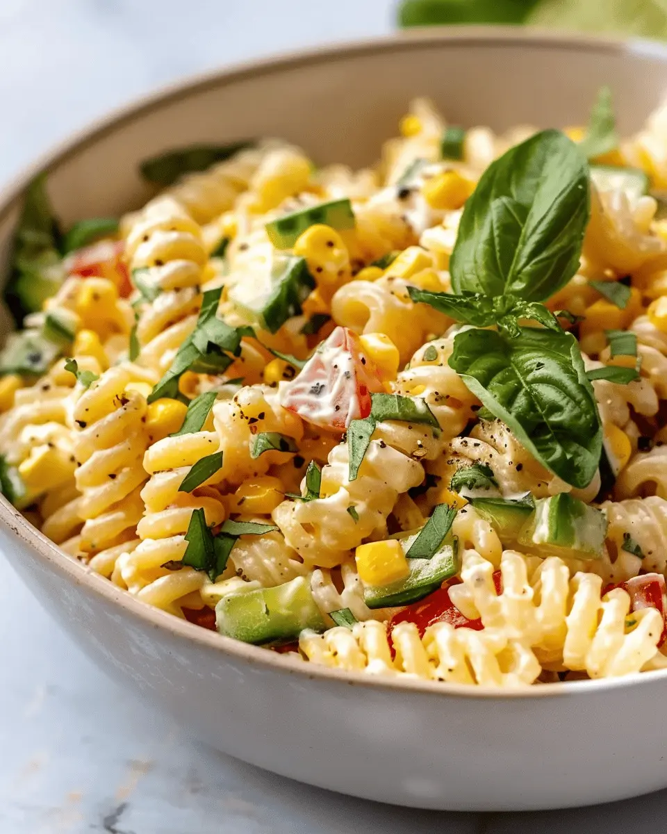 Creamy Street Corn Pasta Salad