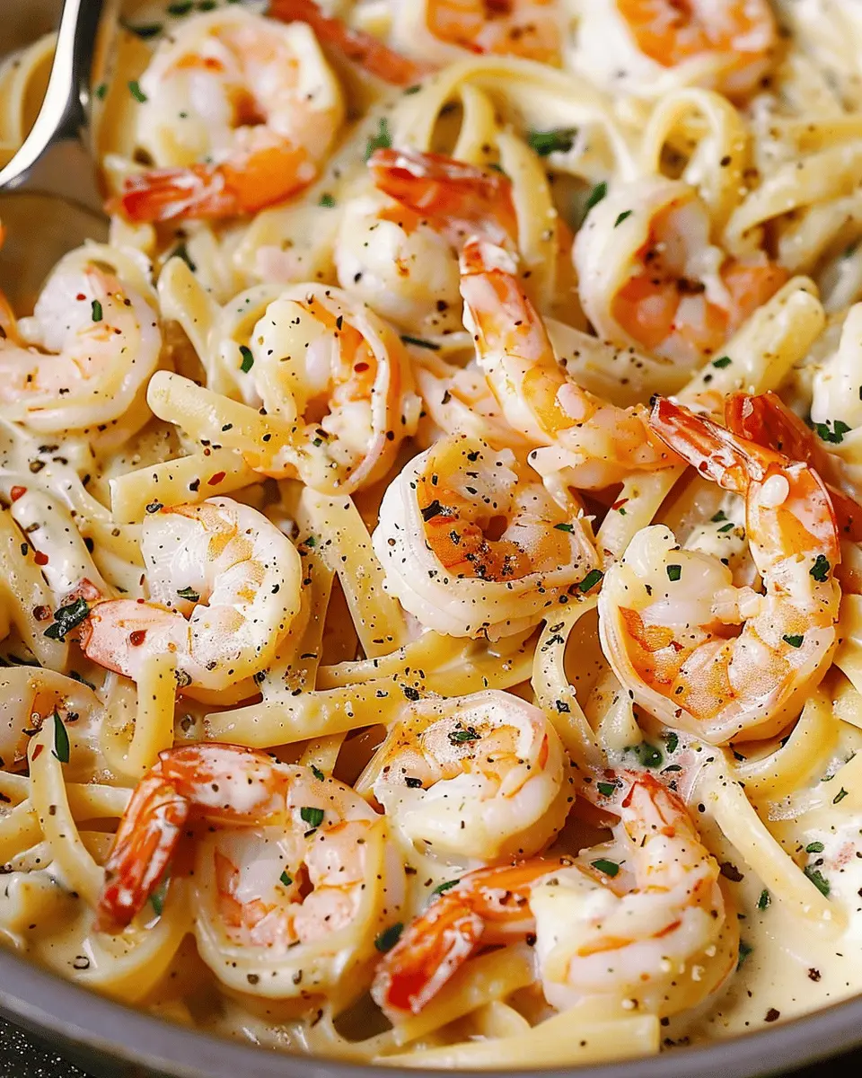 Creamy Mozzarella Shrimp Pasta