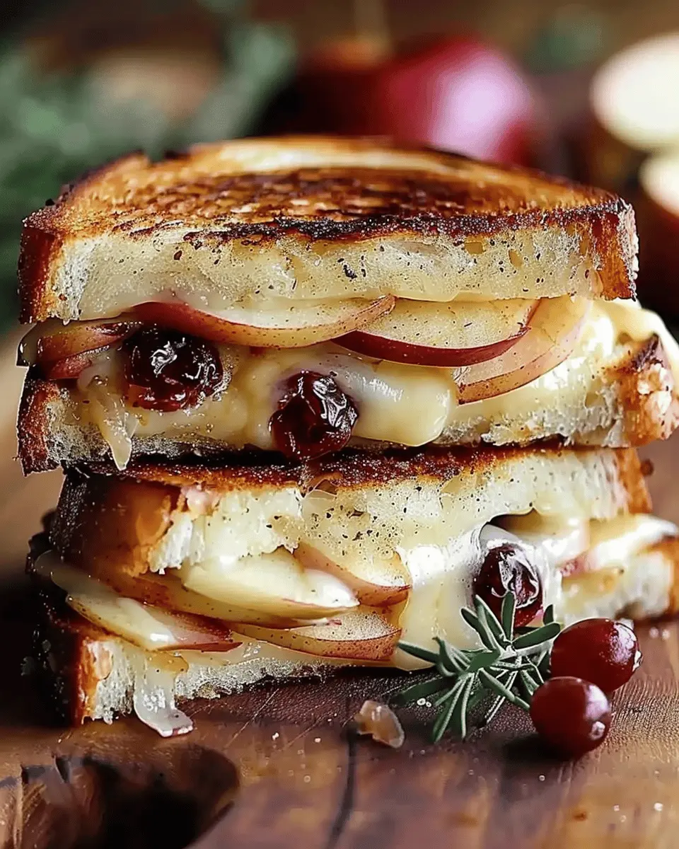 Apple and Cranberry Grilled Cheese Delight