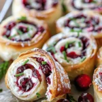Savory Christmas Cranberry Roll Ups