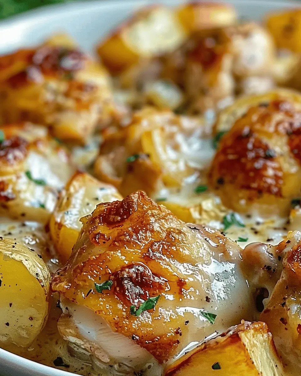 Garlic Parmesan Crockpot Chicken and Potatoes