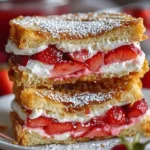 Fried Strawberry Cheesecake Sandwiches