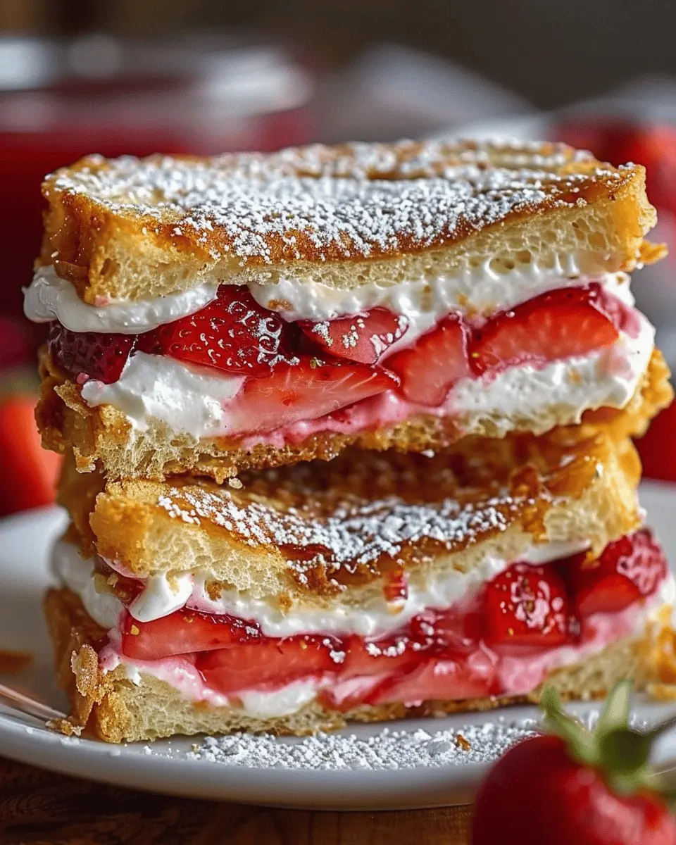 Fried Strawberry Cheesecake Sandwiches