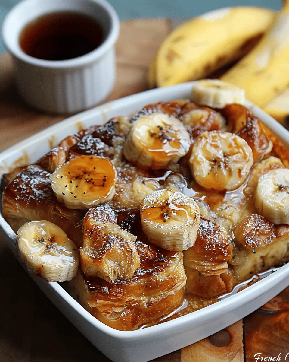 Banana Croissant “French Toast” Casserole