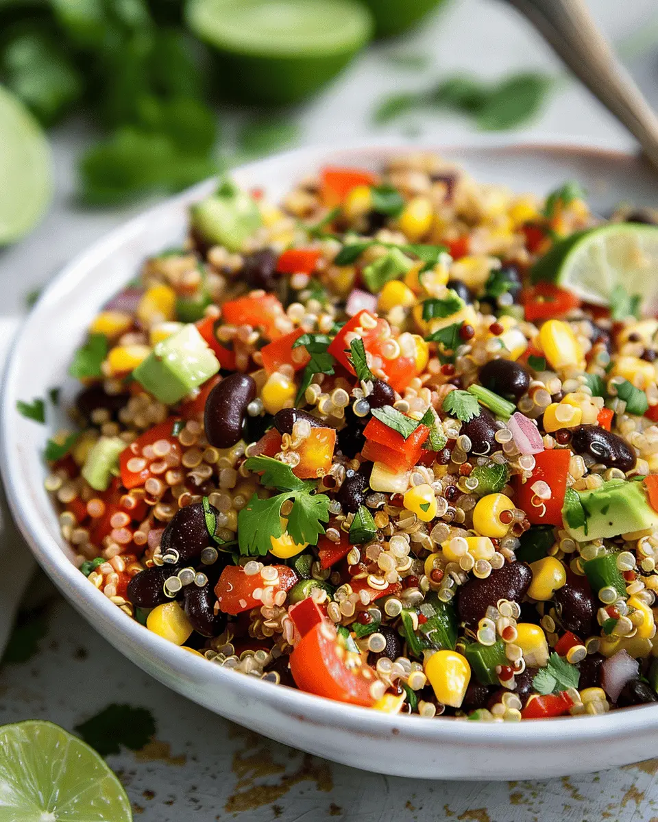 Chili-Lime Quinoa Black Bean Salad with Corn
