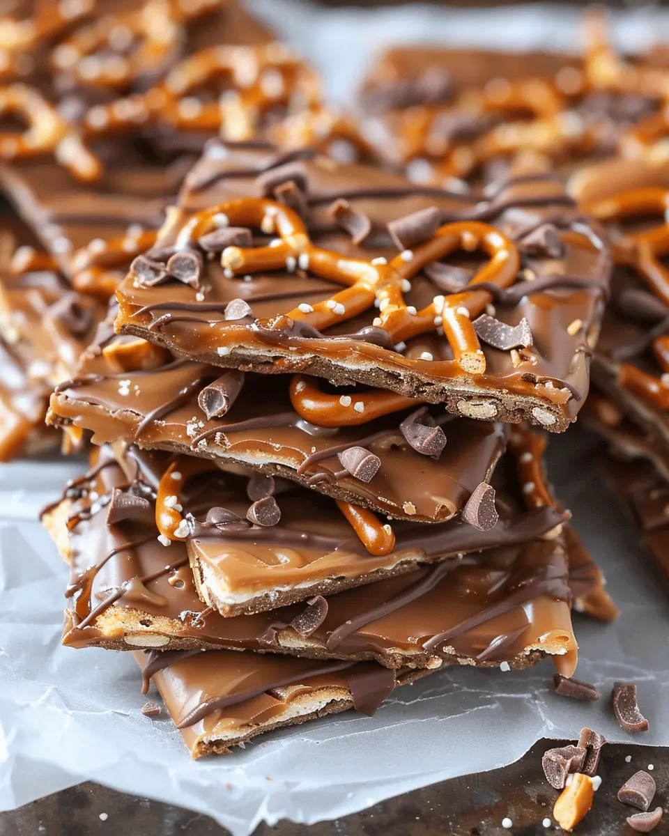 Salted Caramel Pretzel Bark