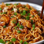 Sticky Garlic Chicken Noodles