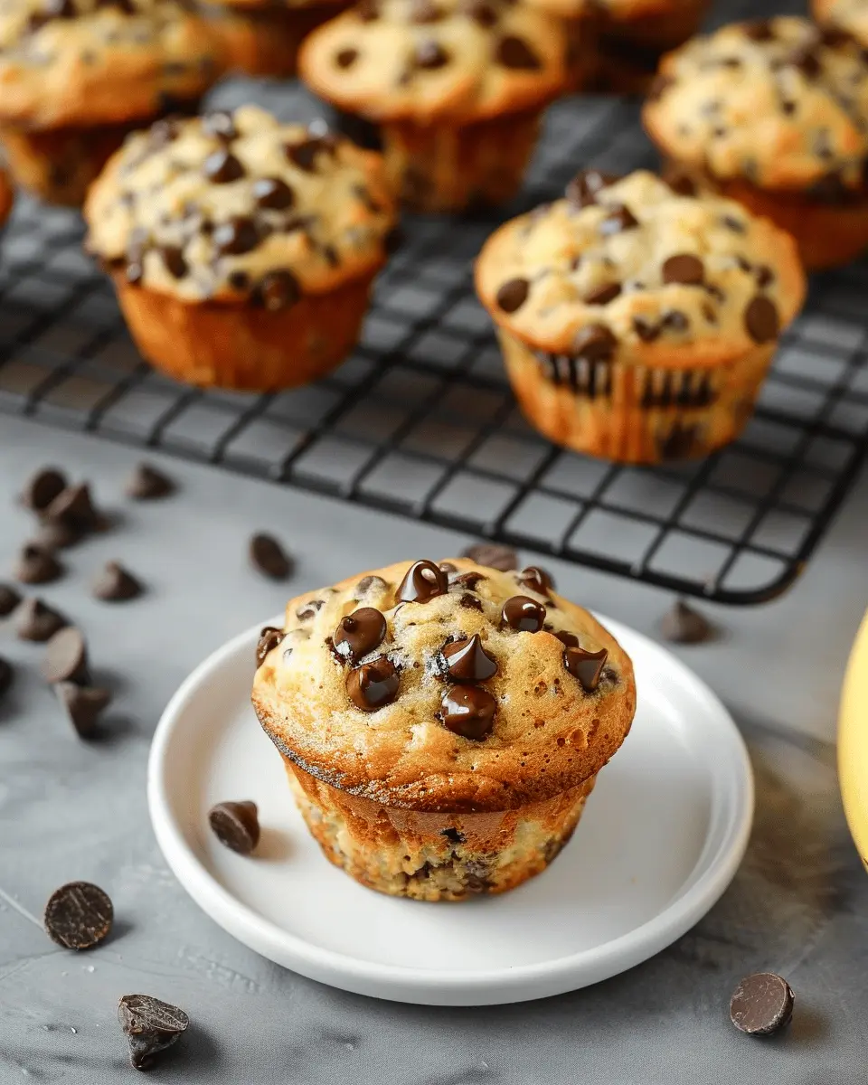 Banana Chocolate Chip Yogurt Muffins