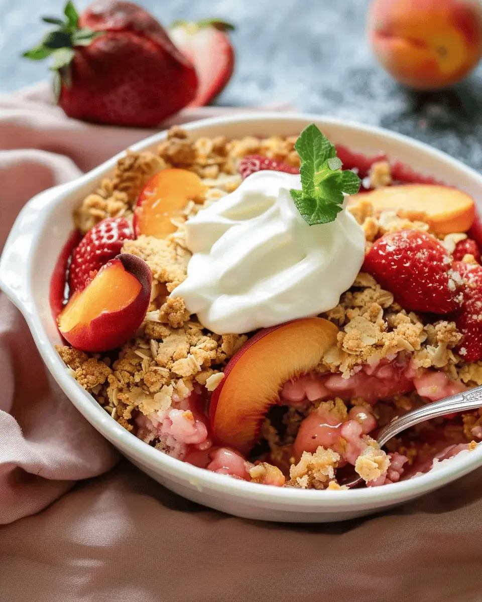 Strawberry Peach Crumble