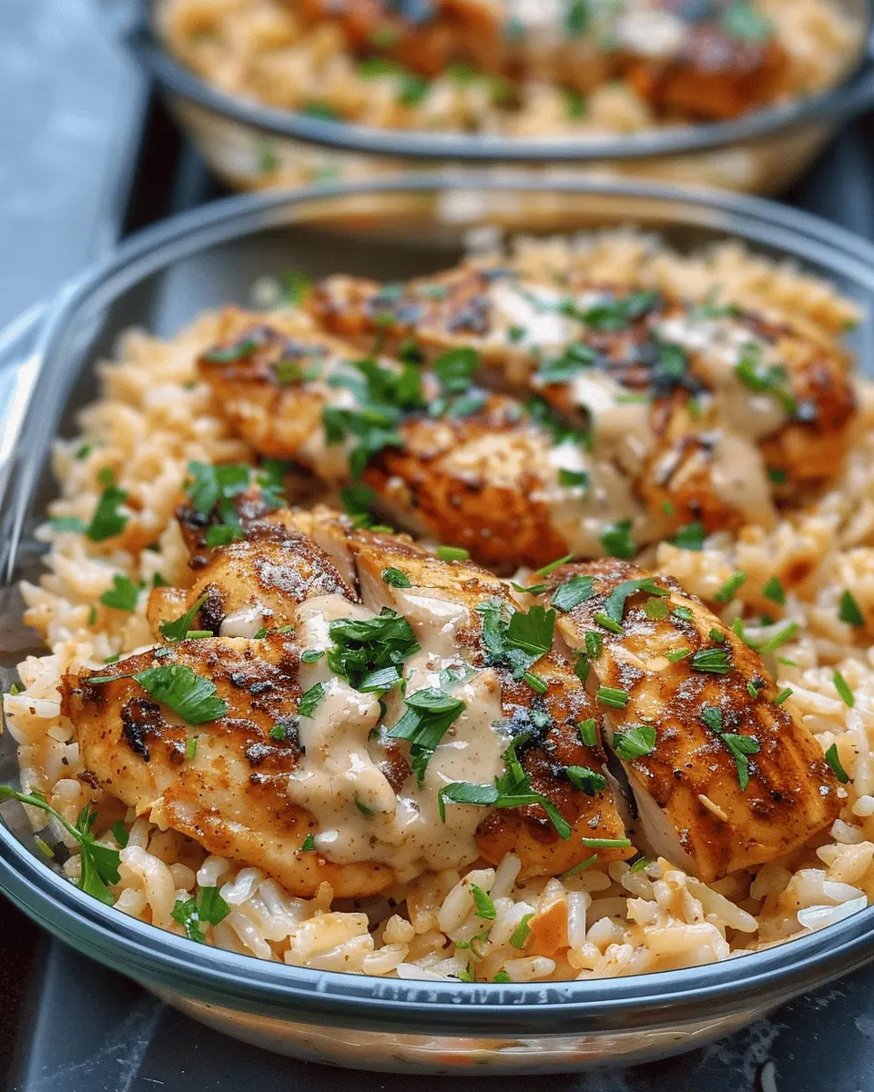 High Protein Creamy Cajun Chicken & Rice