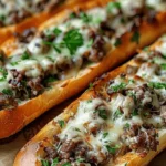 French Garlic Philly Cheesesteak Bread