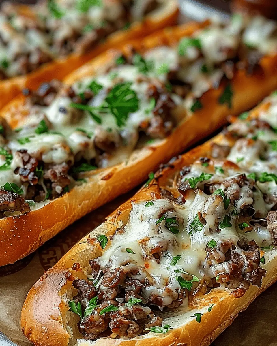 French Garlic Philly Cheesesteak Bread