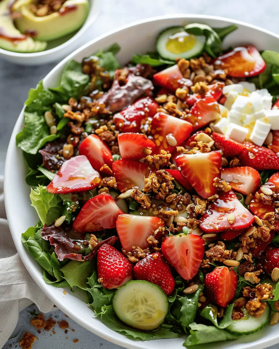 Strawberry Crunch Salad with Champagne Vinaigrette