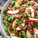 Apple Arugula Salad With Maple Pecans