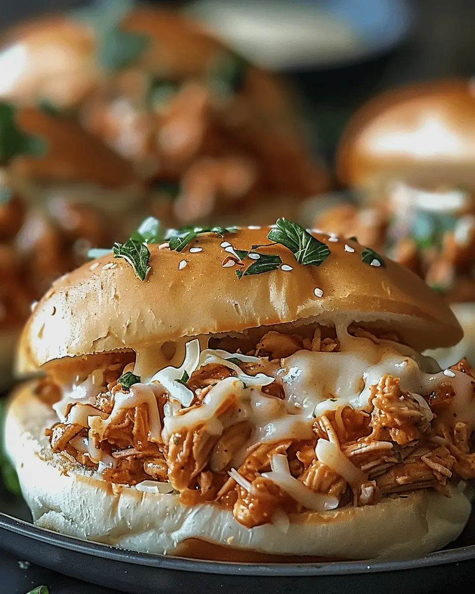 Chicken Alfredo Sloppy Joes
