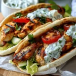 Mediterranean Chicken Gyros with Creamy Feta Tzatziki