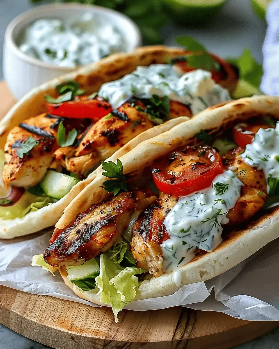 Mediterranean Chicken Gyros with Creamy Feta Tzatziki