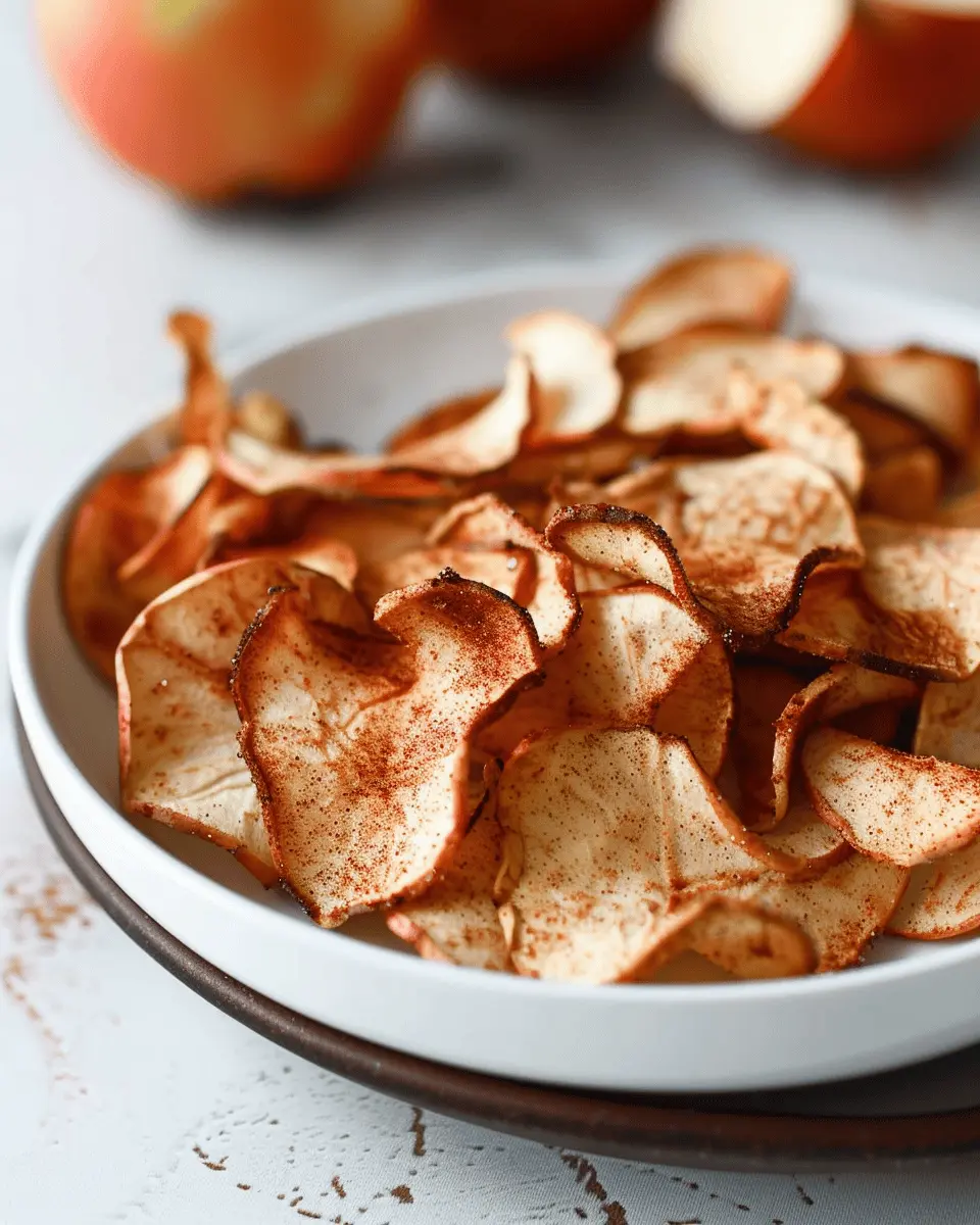 Air Fryer Apple Chips (Easy Cinnamon Recipe)