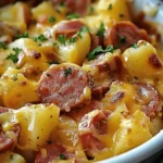 Crockpot Cheesy Potatoes and Kielbasa