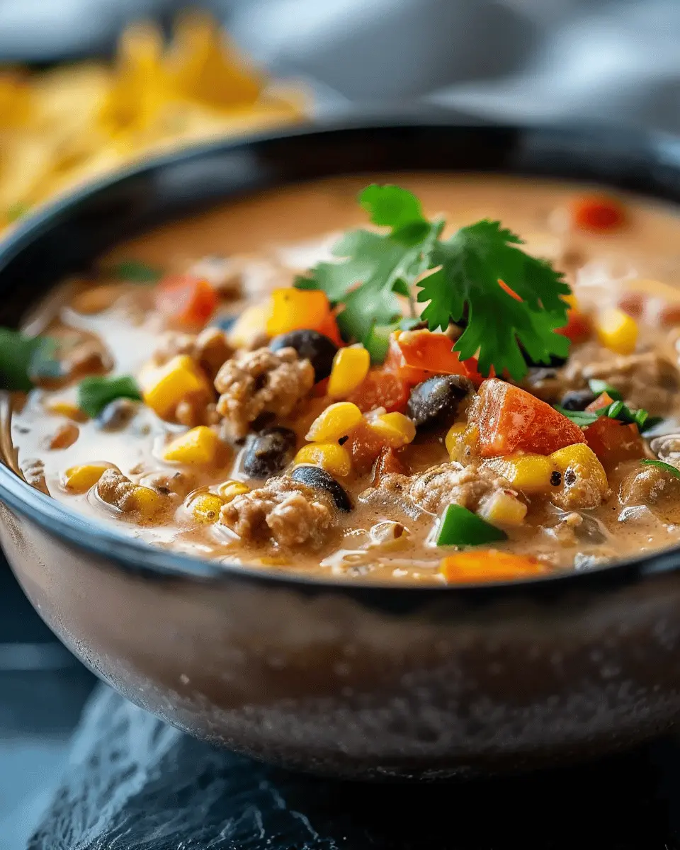 High Protein Creamy Taco Soup