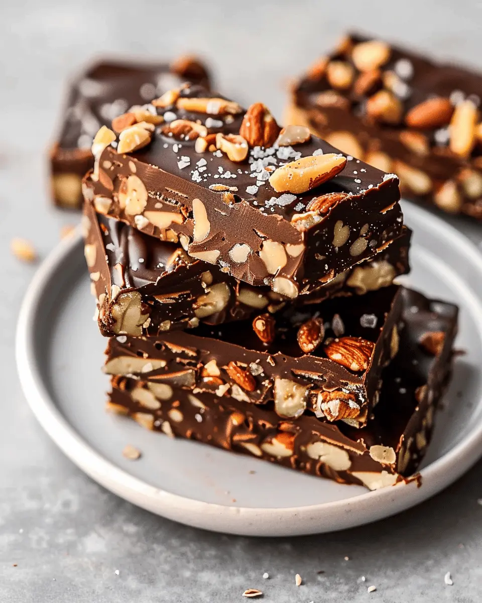 Dark Chocolate and Sea Salt Nut Bars