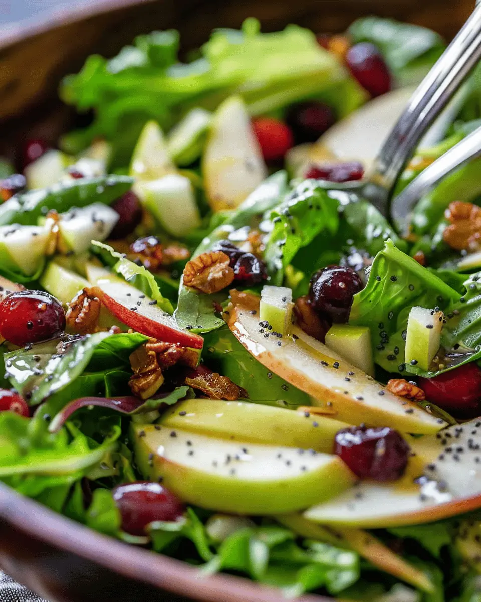 Apple Cranberry Salad with Poppyseed Vinaigrette