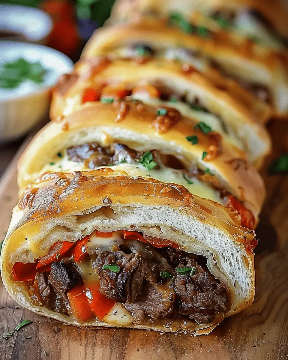 Mouthwatering Mozzarella Cheese Steak Stromboli Recipe