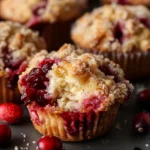 Leftover Cranberry Sauce Coffee Cake Muffins