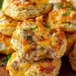 Sausage Cheese Butter Swim Biscuits