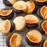 Chocolate Dipped Orange Shortbread Cookies