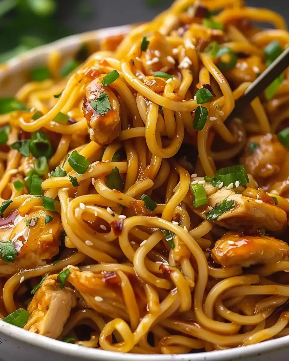 Garlic Chicken Noodles Recipe