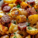 Cheesy Ranch Potatoes and Smoked Sausage
