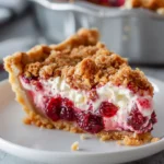 Cranberry Cream Cheese Crumb Pie