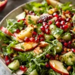 Pomegranate Christmas Salad with Honey Mustard Dressing