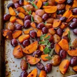 Sheet Pan Roasted California Grapes and Sweet Potatoes