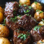 Garlic Butter Beef Bites with Potatoes