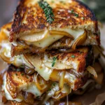 Pear & Apple Grilled Cheese With Caramelized Onions