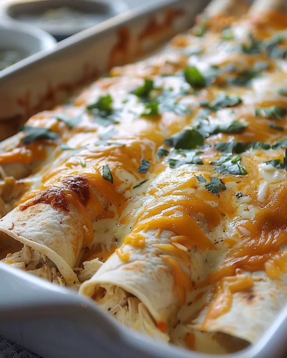 38g Protein Chicken Enchiladas with Dreamy White Sauce